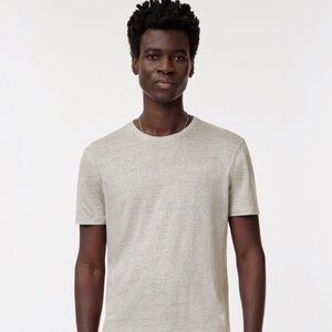 John Varvatos Mott Crew Linen T-Shirt XL Medium Gray | New With Tags |